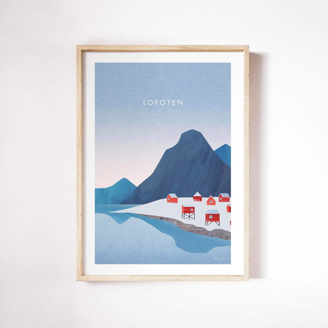 Lofoten Islands Norway Travel Poster, Henry Rivers