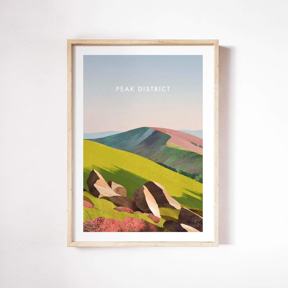 Peak District by Henry Rivers, Travel Poster