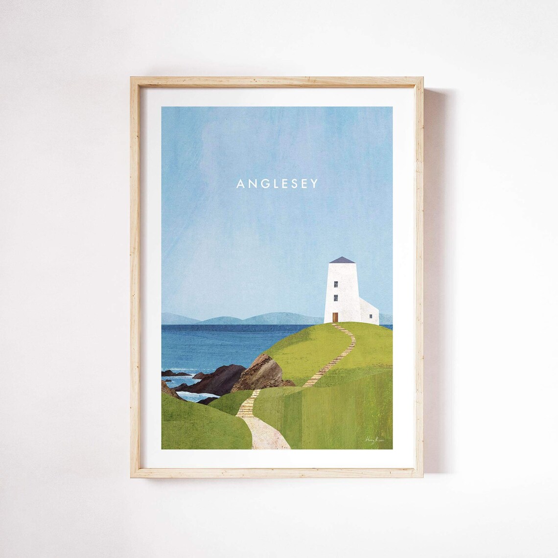Anglesey Llanddwyn Island Lighthouse Travel Poster