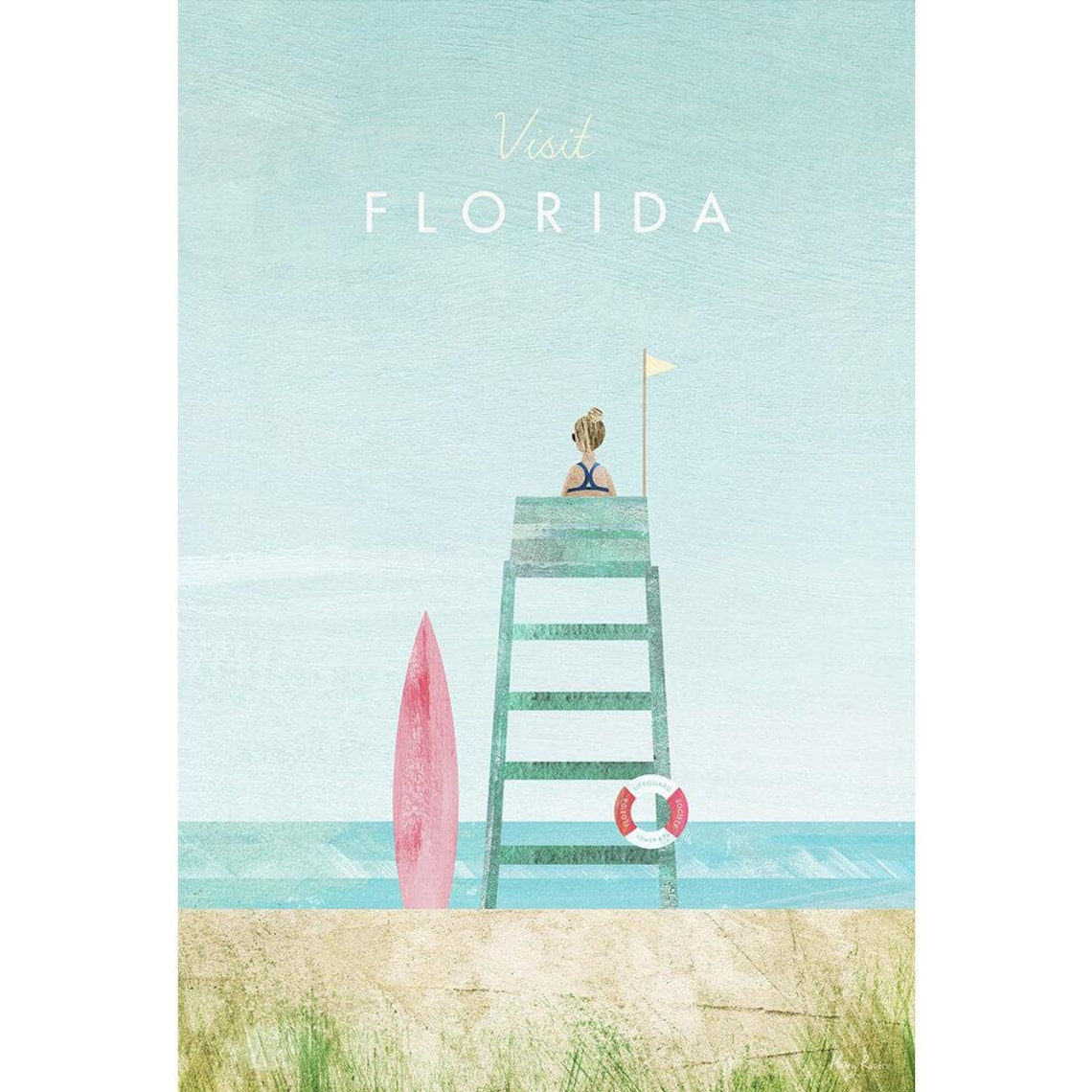 Florida Travel Poster, Minimalist Vintage Retro Style - Image 2