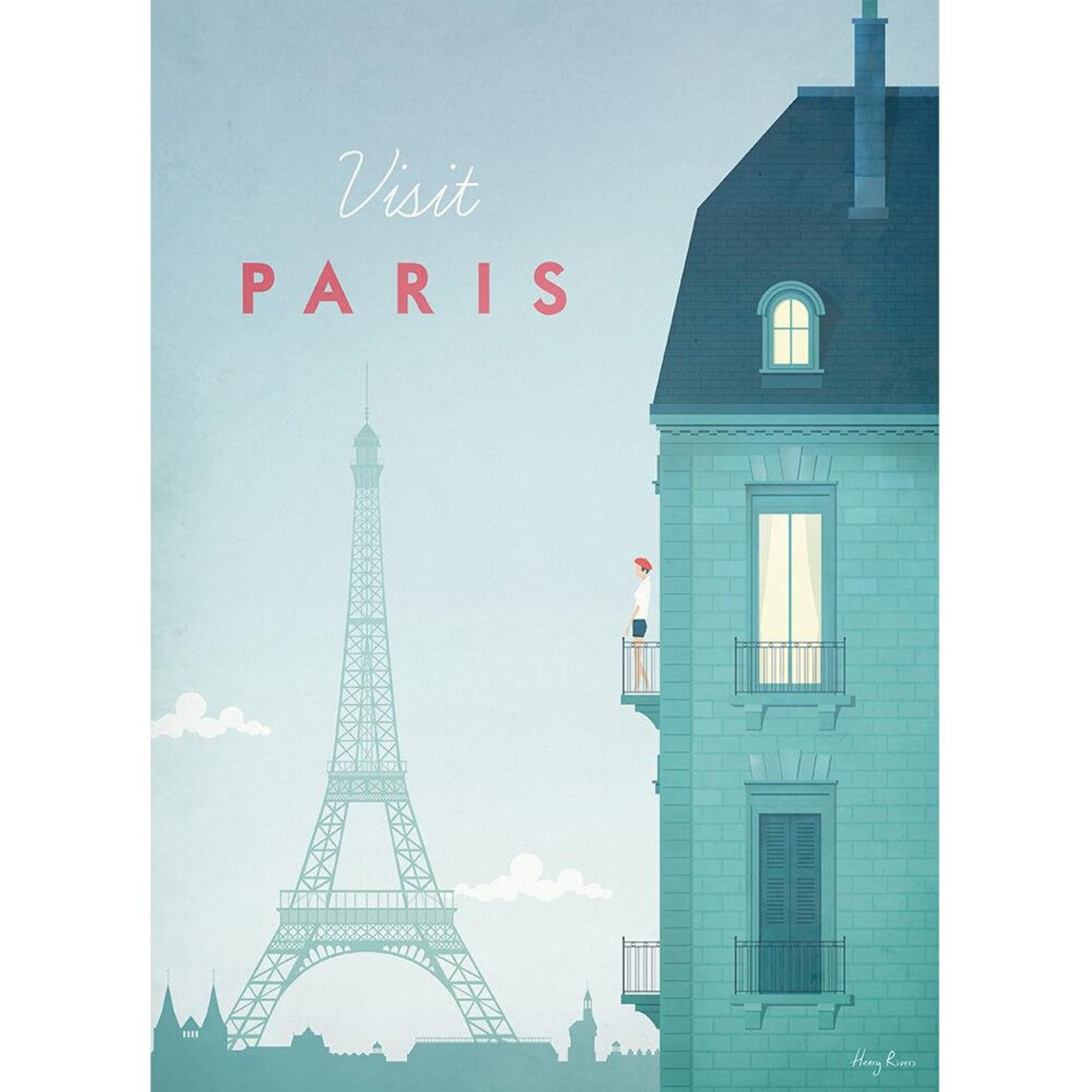Paris Vintage Travel Poster, Minimalist Art Print - Image 2