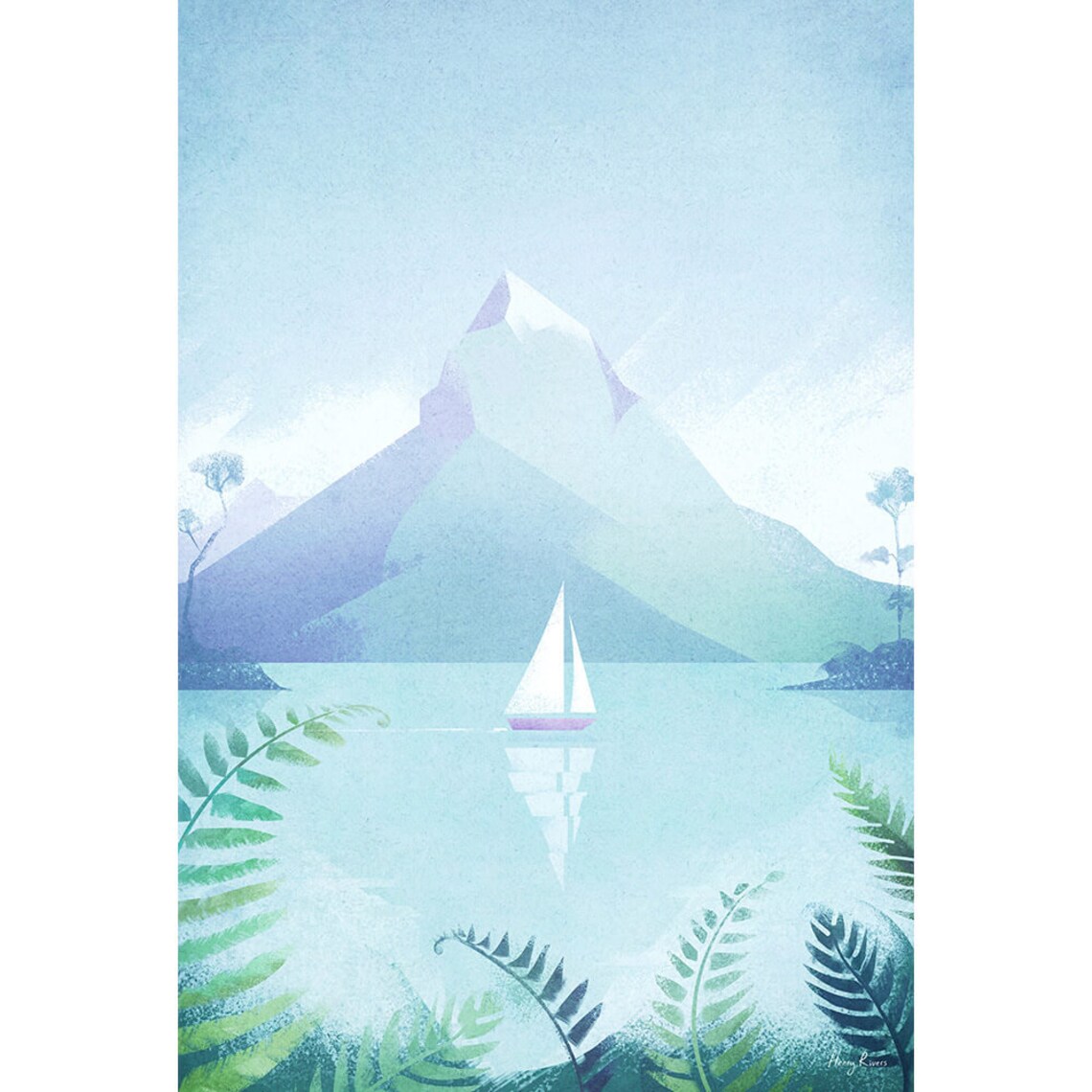 Mountain Lake by Henry Rivers, Travel Poster - Image 3