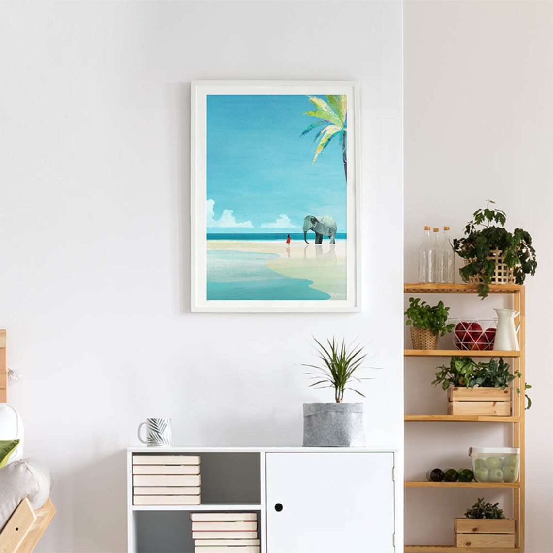 Elephant Beach by Henry Rivers, Beach Scene Art Print - Image 4