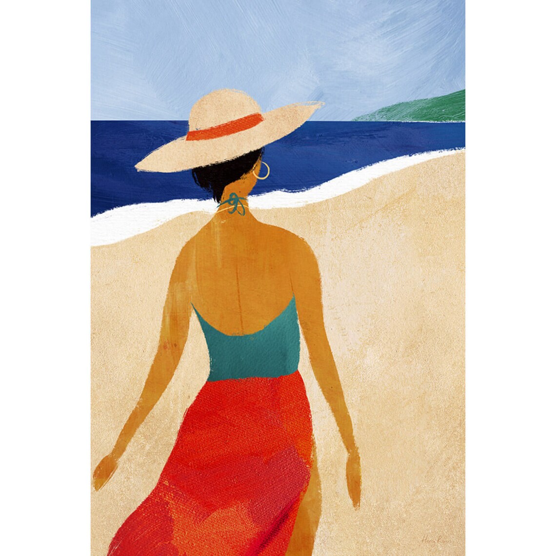Beach Girl V by Henry Rivers, Beach Vacation Poster - Image 3
