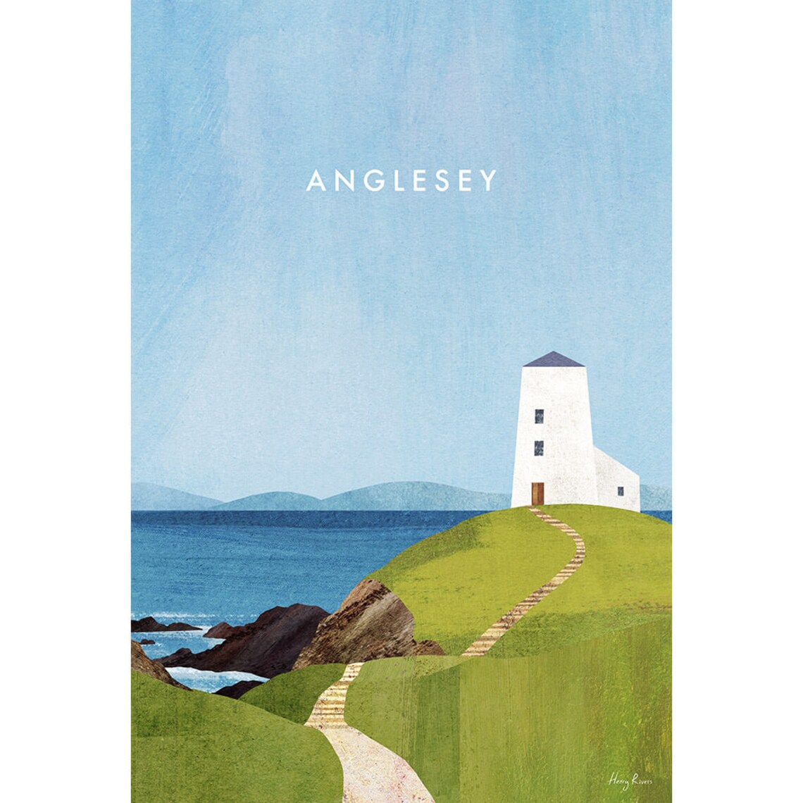 Anglesey Llanddwyn Island Lighthouse Travel Poster - Image 3