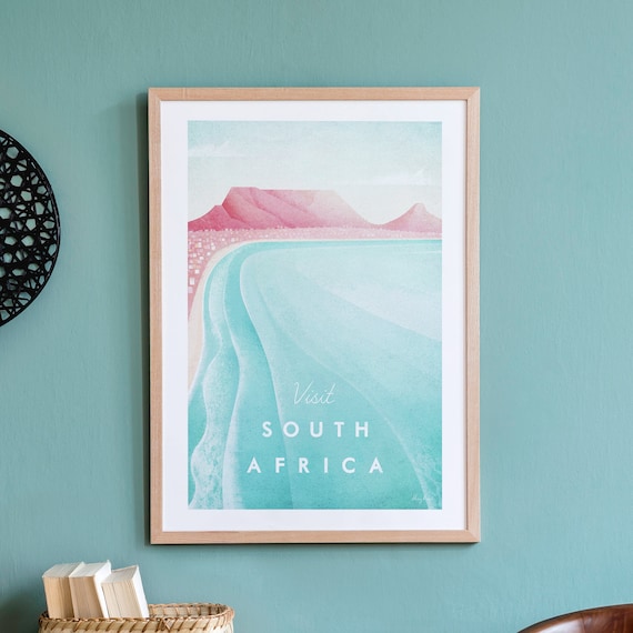 South Africa Vintage Retro Travel Poster Print