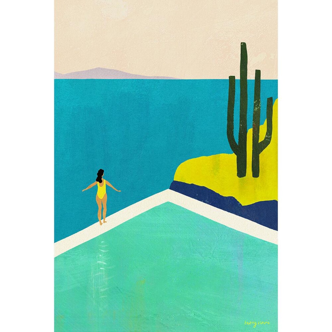 Swimming Pool IV by Henry Rivers Travel Poster - Image 3