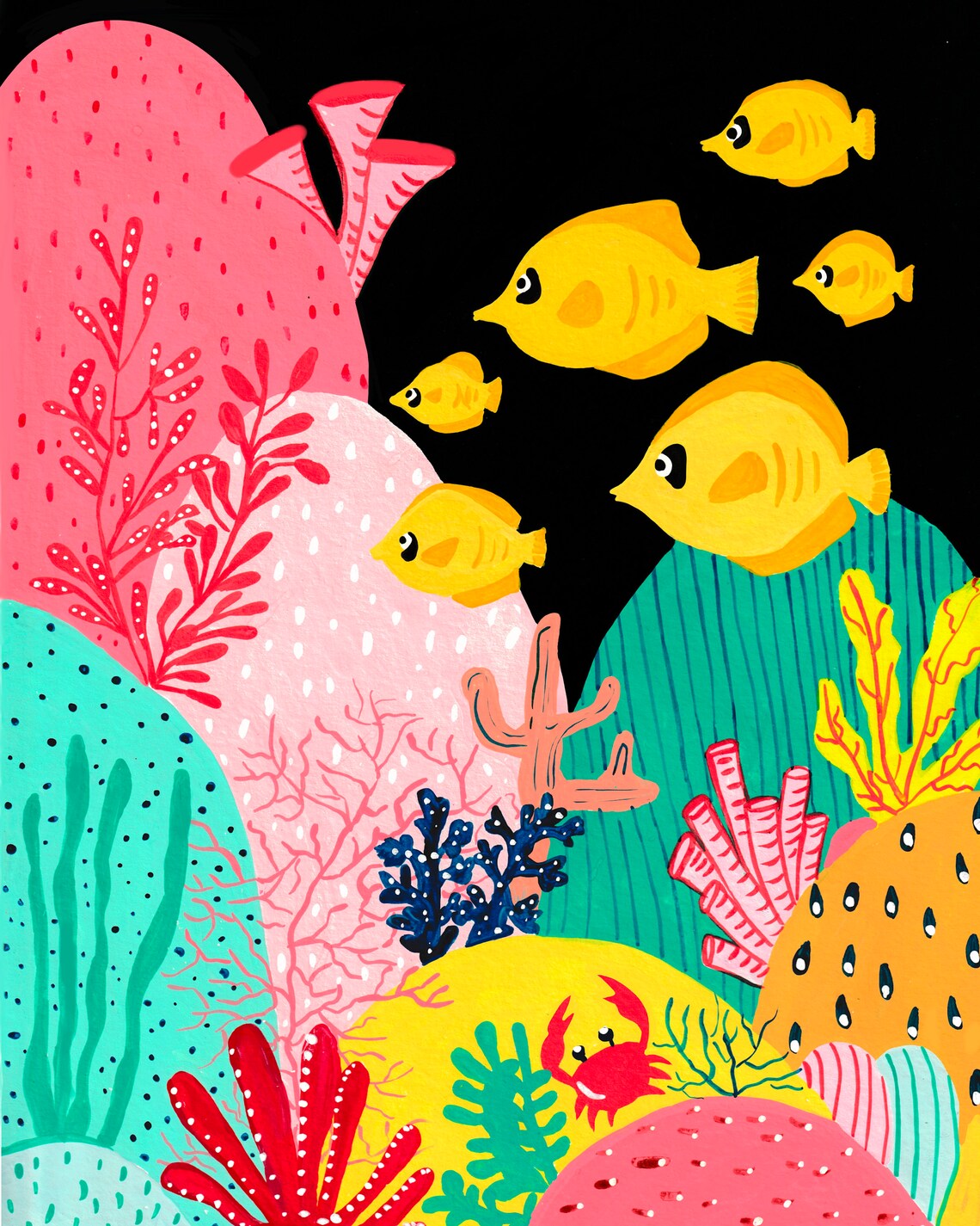 Under The Sea Art Print, Colorful Ocean Scene - Image 2