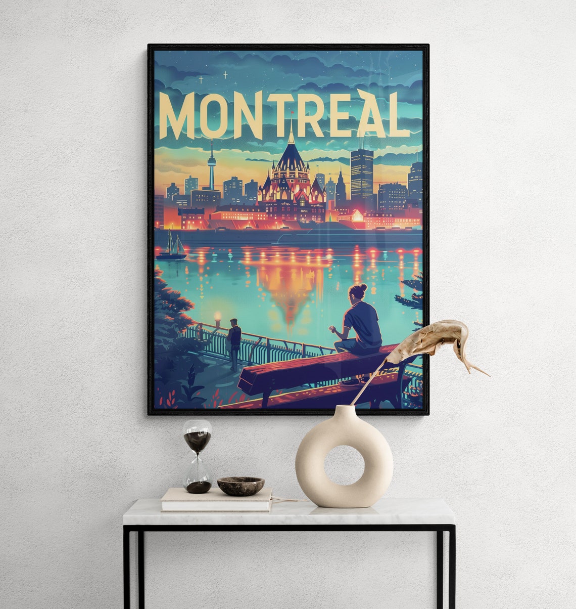 Montreal Travel Poster Stunning Wall Art Home Decor Accent Perfect Housewarming Gift
