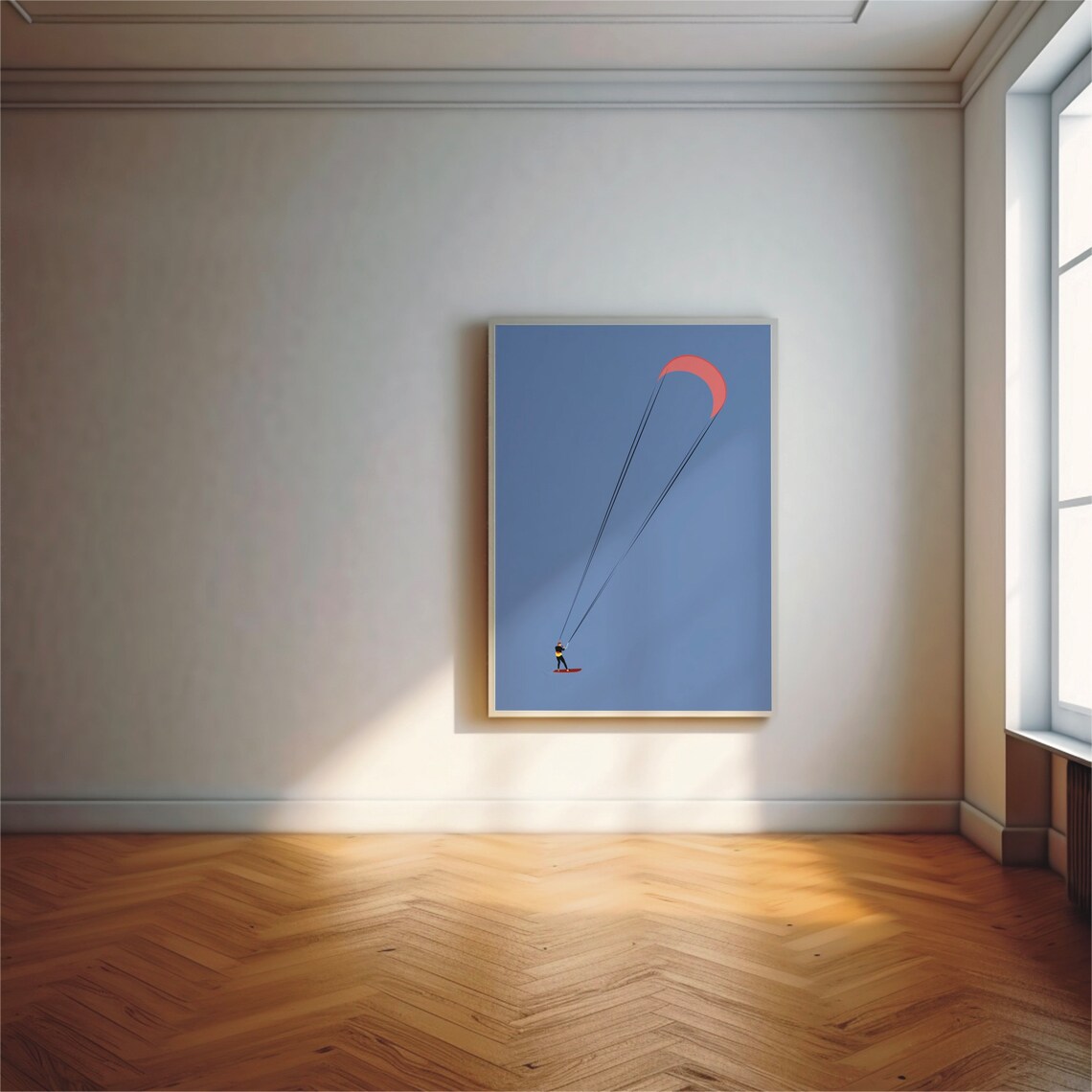 Kitesurfer Sports Poster Art Print, Modern Surfer - Image 2