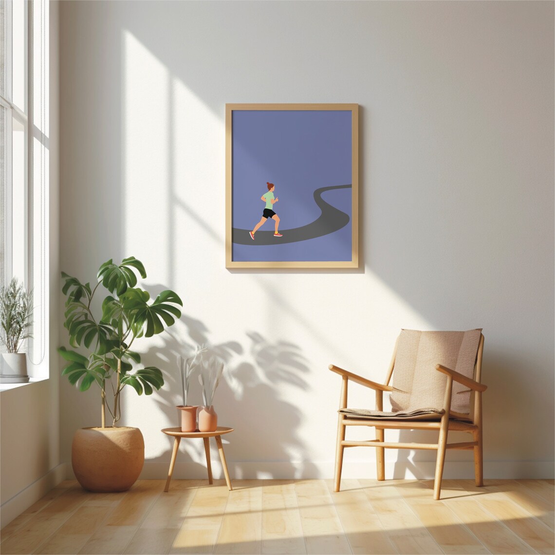 Minimal Modern Runner Sports Art Print - Image 3