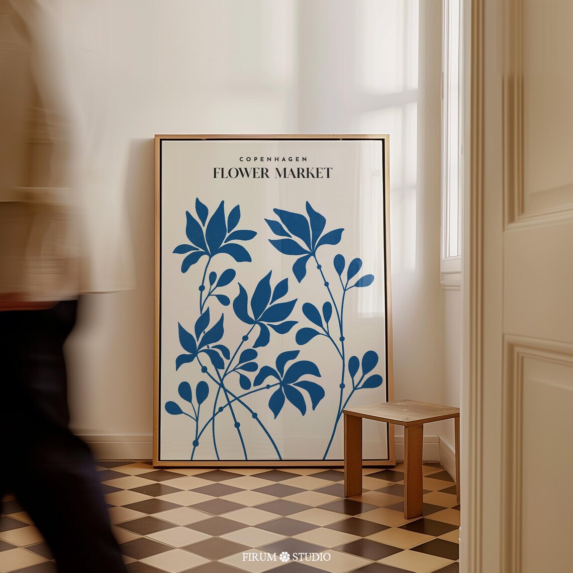 Copenhagen Flower Market, Mid-Century Botanical Art Print
