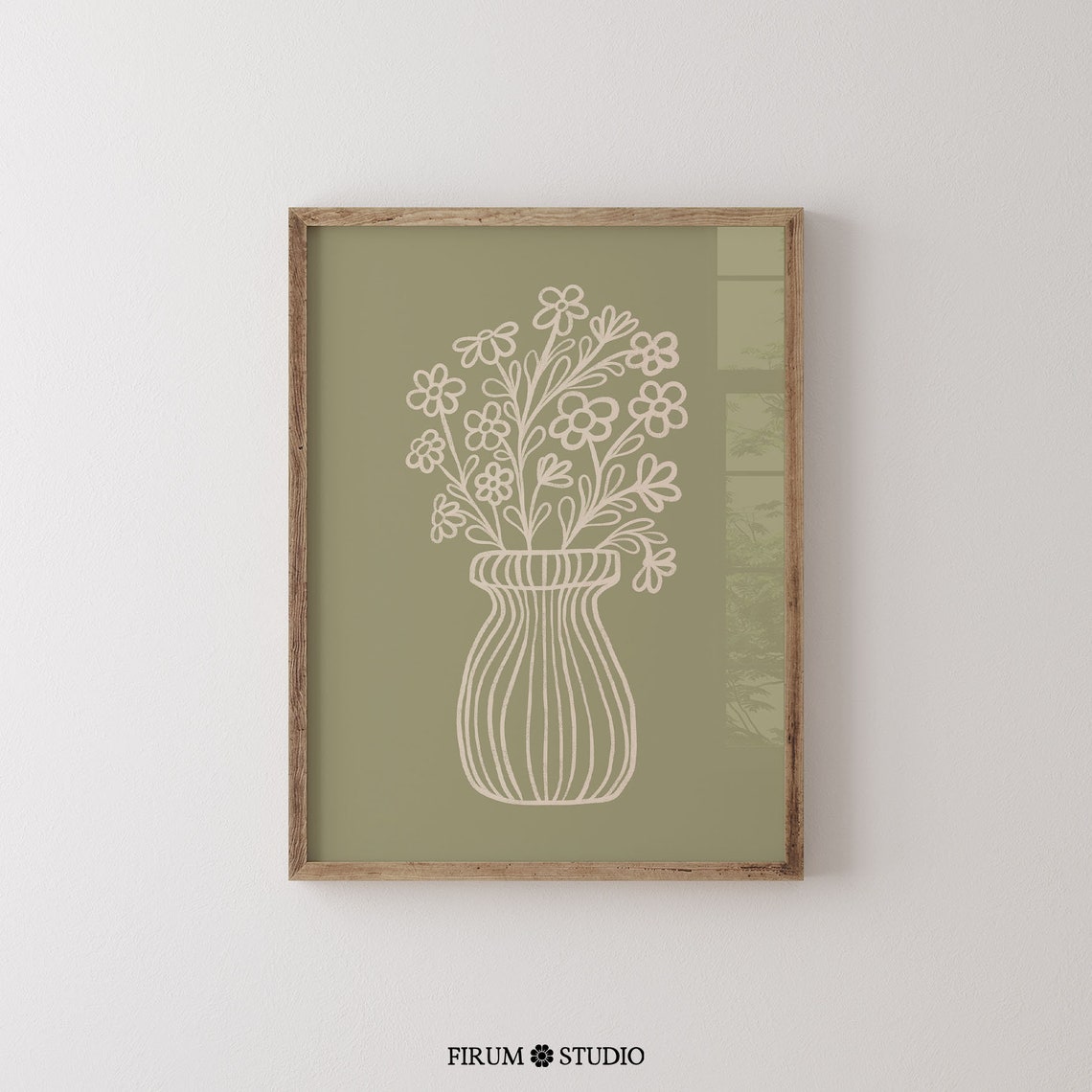 Sage Green Florals Wall Art Cute Floral Pastel Room Decor Muted Green Nursery Prints 0724