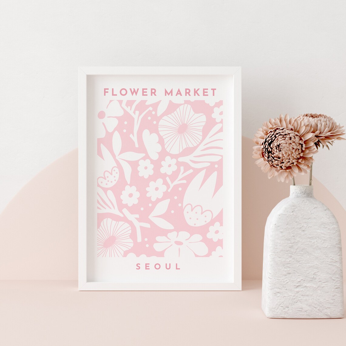 Flower Market Seoul Abstract Botanical Art Print