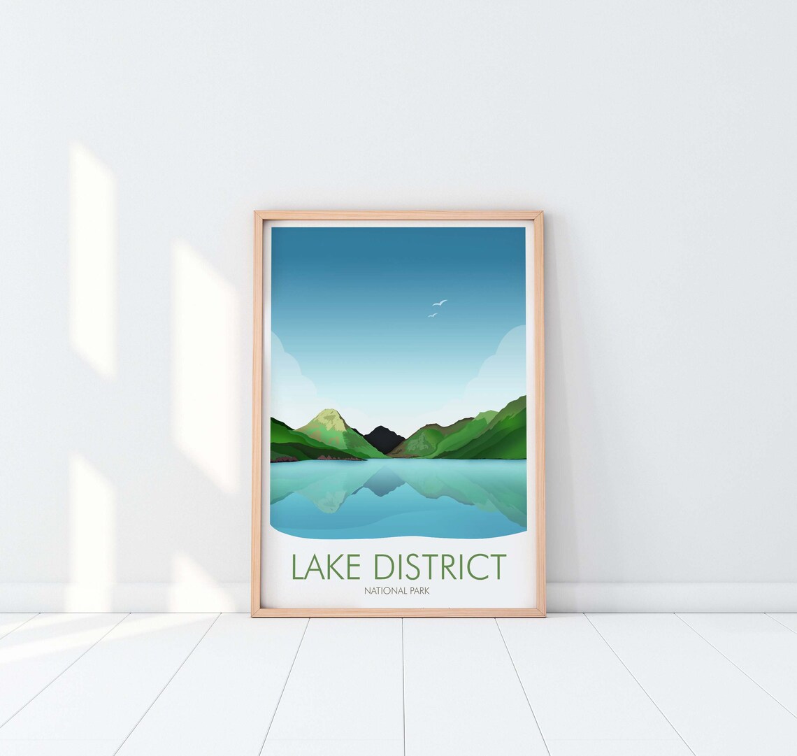 Lake District National Park Travel Poster, England - Image 2