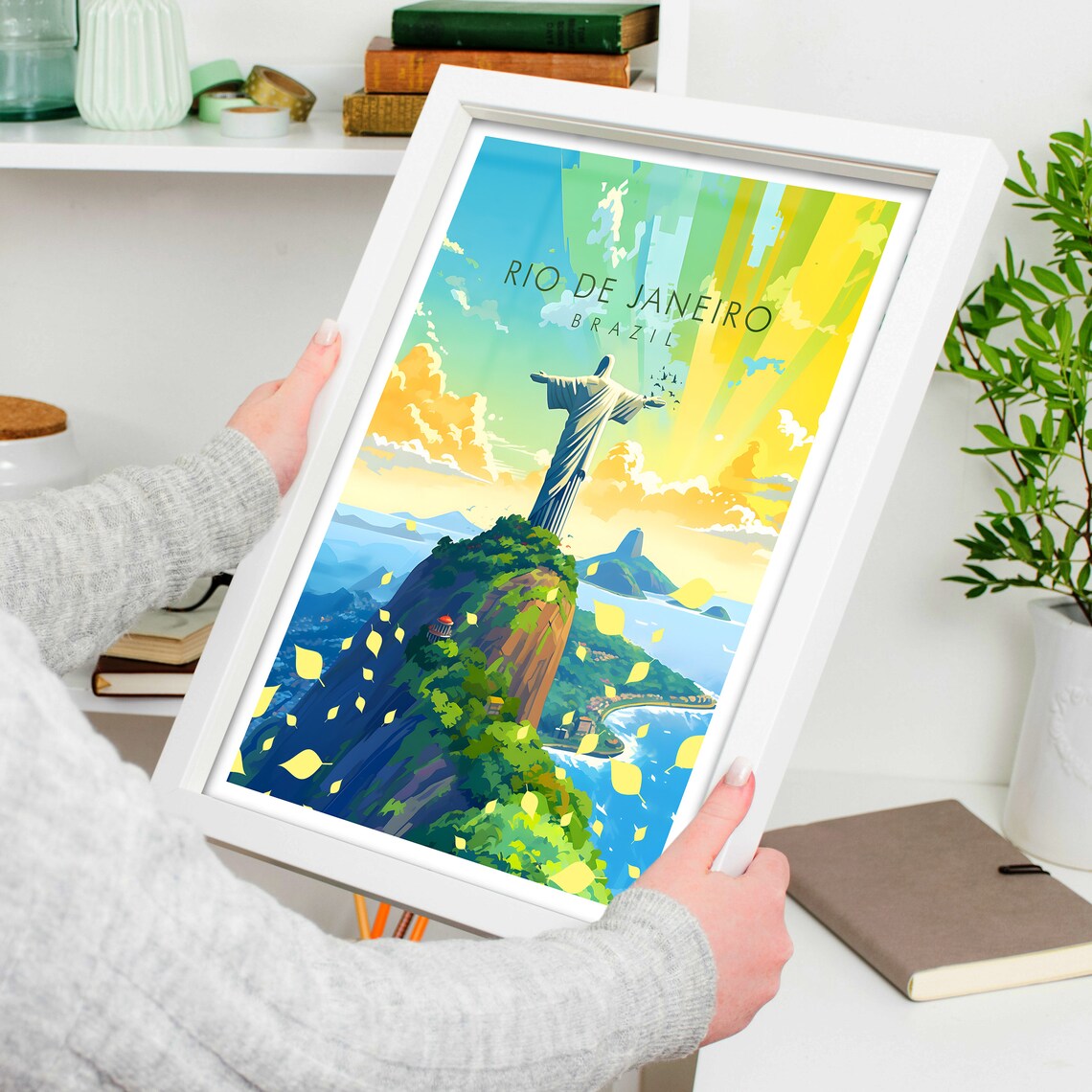 Rio De Janeiro Travel Poster, Brazil Landmarks - Image 4
