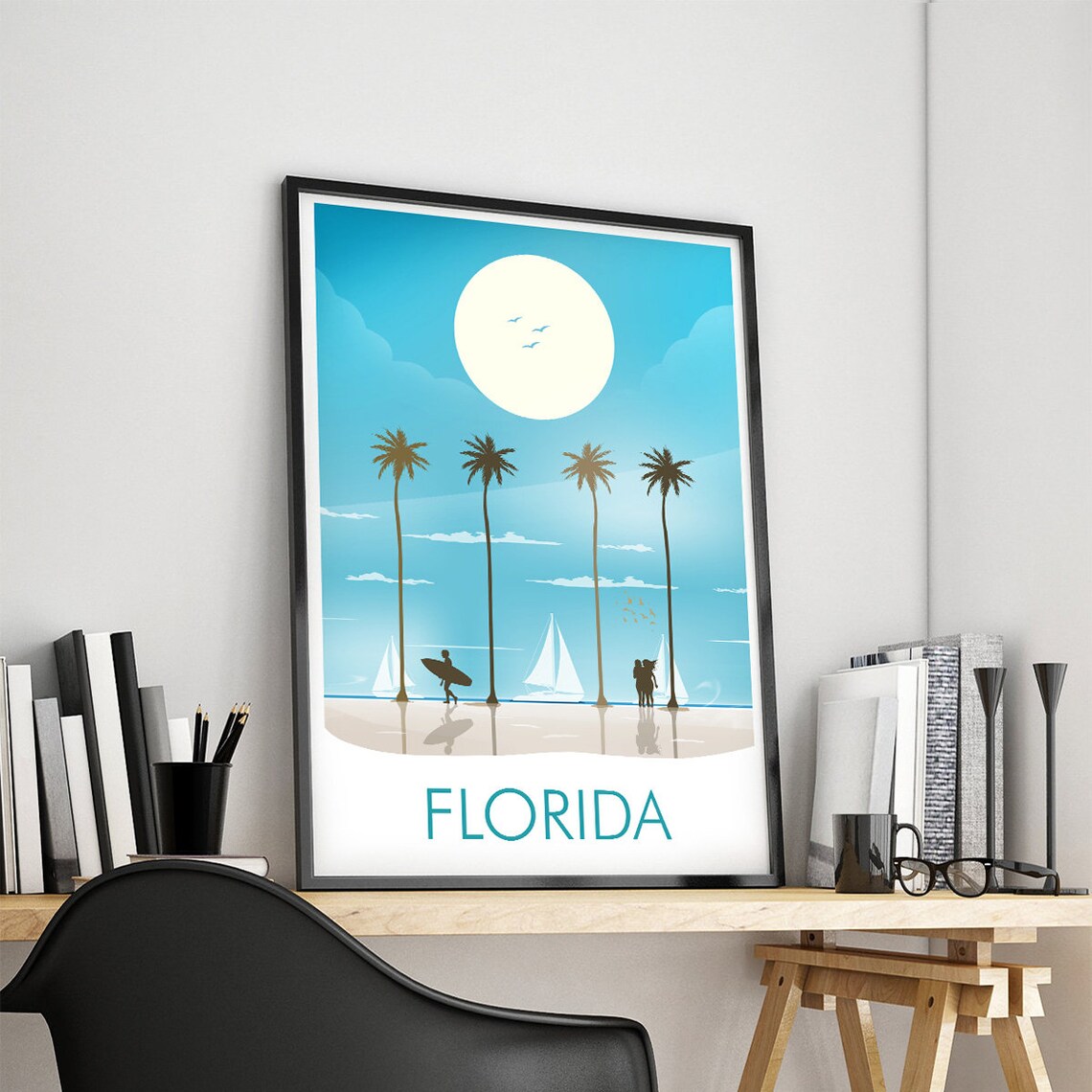 Florida Travel Poster, USA Travel Wall Art - Image 3