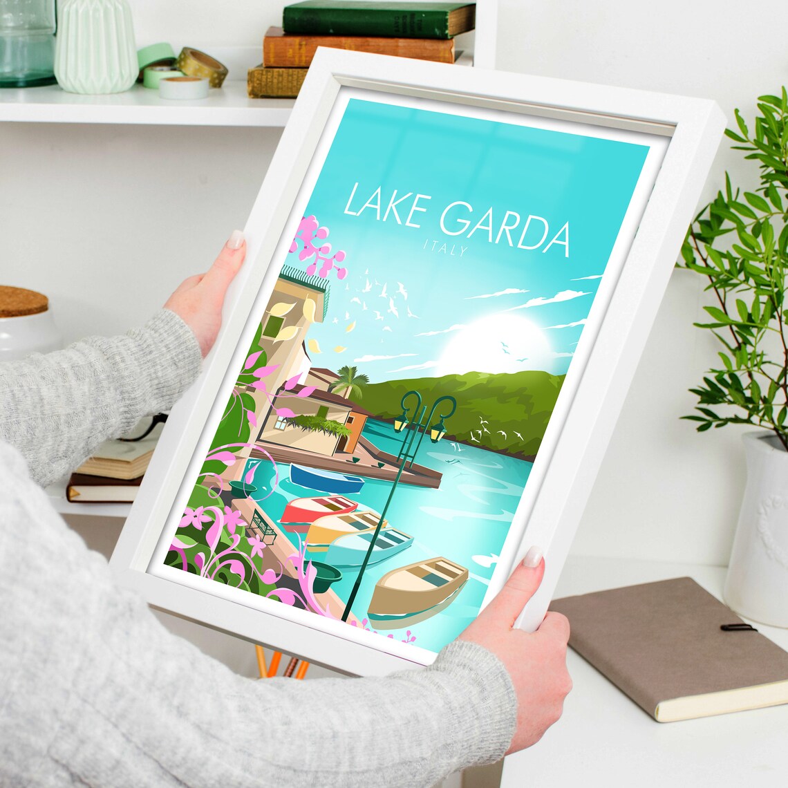 Lake Garda Italy Travel Poster, Landscape View - Image 4