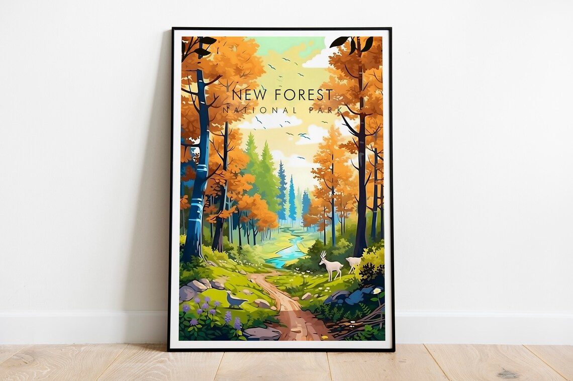 New Forest Travel Poster, Nature Landscape - Image 2