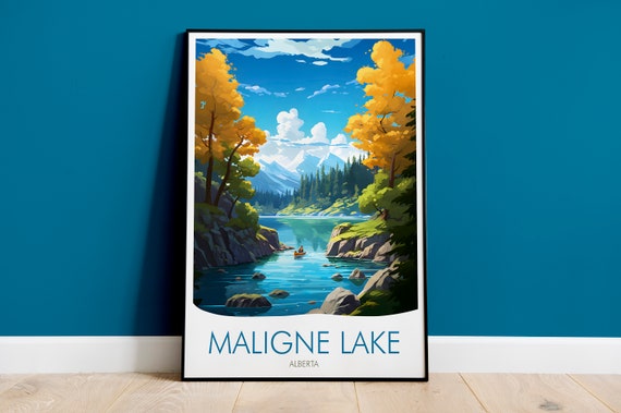 Maligne Lake Print Alberta Canada Print