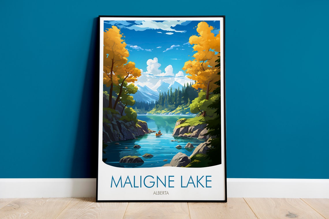 Maligne Lake Print Alberta Canada Print