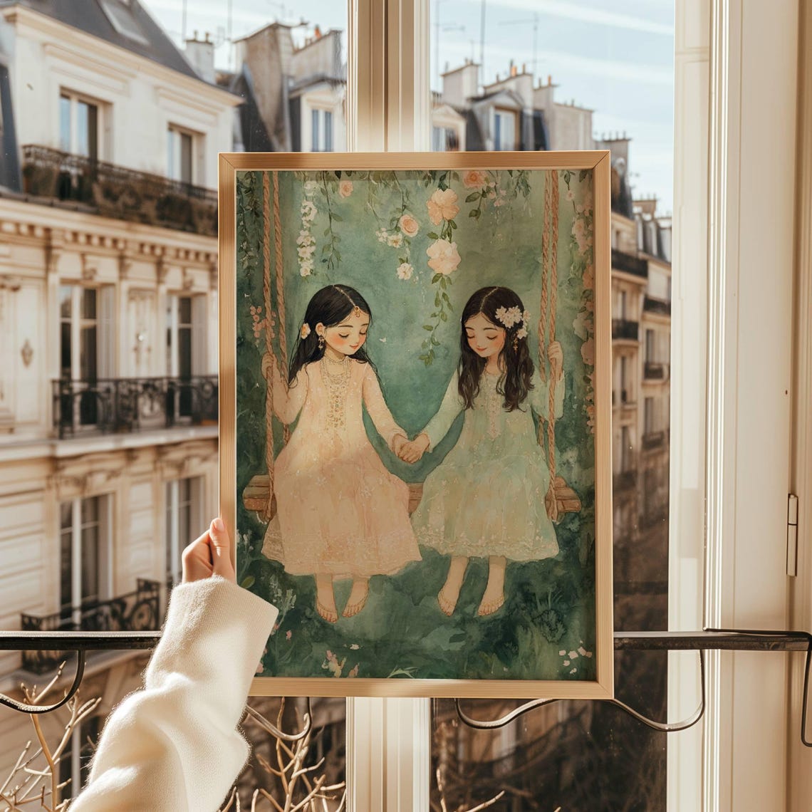 Punjabi Girl Print Sisters Print Best Friend Wall Art Indian Girl South Asian Art Print Poster Indian Home Decor Girl Room Decor Desi Girl - Image 3