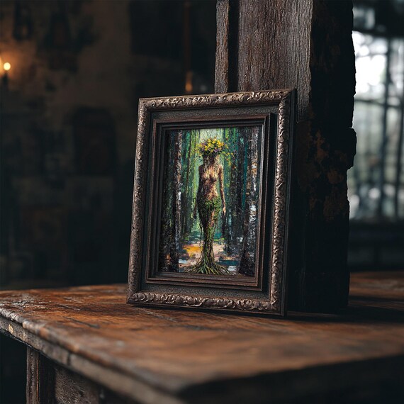 Gaia Goddess Mother Earth Forest Art Print