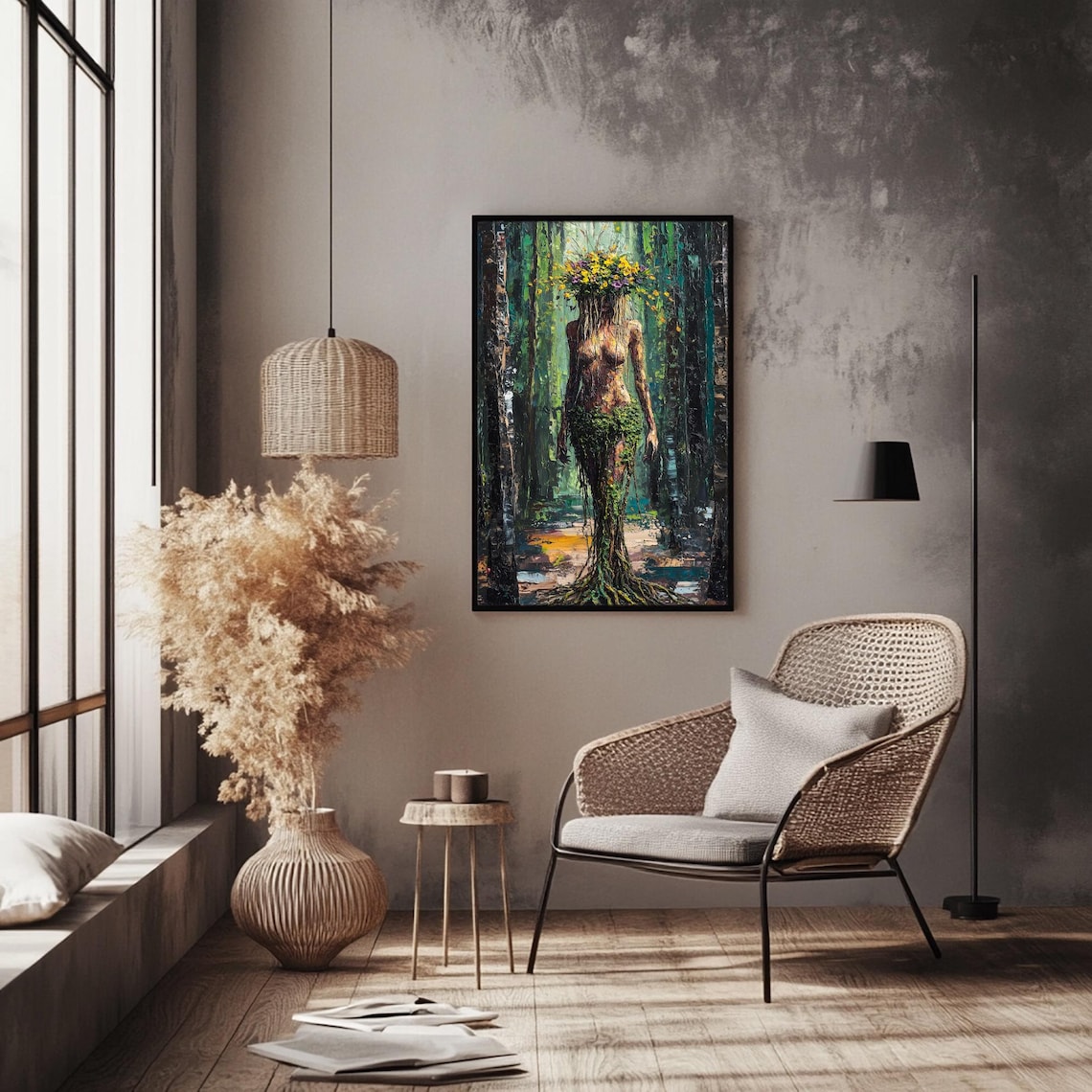Gaia Goddess Mother Earth Forest Art Print - Image 5