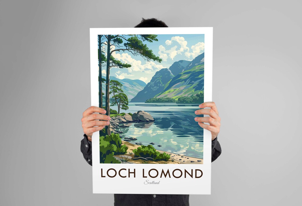 Loch Lomond Scotland Vintage Travel Poster - Image 2