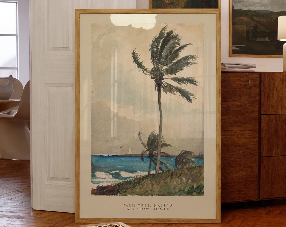 Palm Tree Nassau, Winslow Homer Tropical Art Print