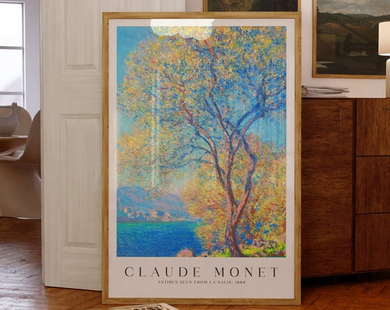 Claude Monet Antibes Seen From La Salis Print Painting Art Print Art Poster Home Decor Minimalist Wall Art Modern Gift