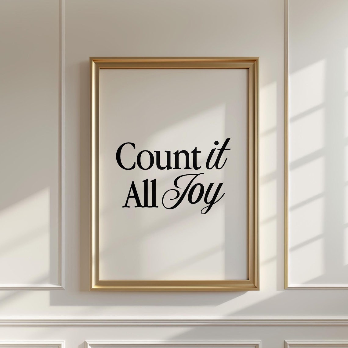 Count It All Joy Mixed Serif Script Elegant Minimalist Faith Poster