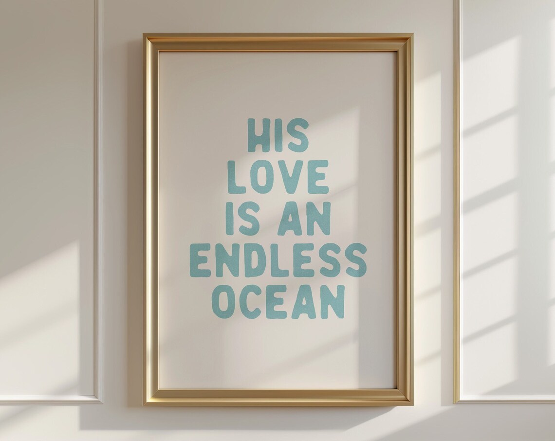 Christian Beachy Bible Verse Quote Poster
