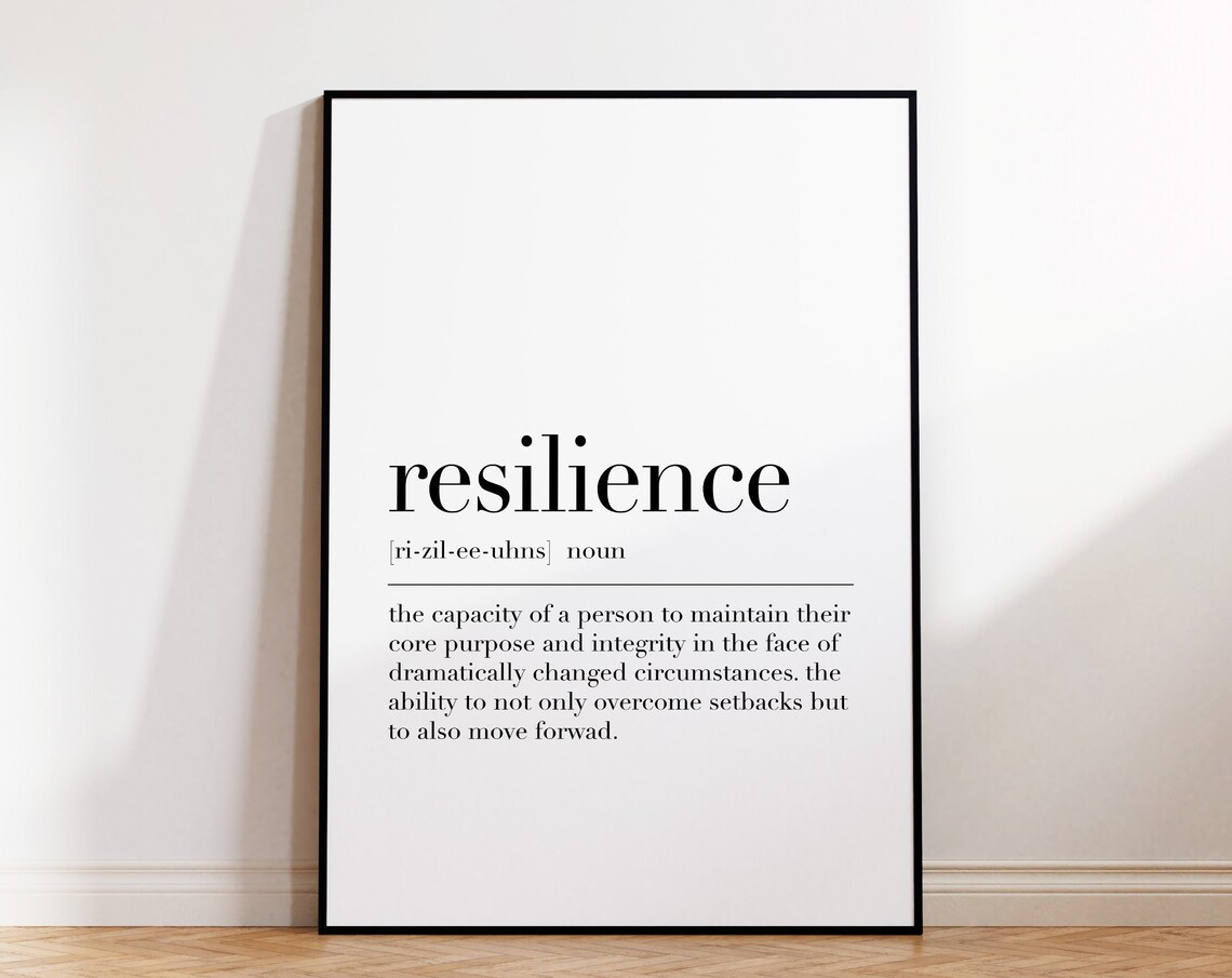 Resilience Resilience Poster Resilience Definition Print Resilience Wall Art Home Office Wall Art Office Art Print - Image 4