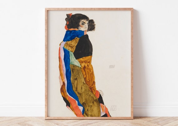 Moa Mandu Egon Schiele Oil Painting Abstract Poster Wall Art Home Decor Minimal Print Trendy