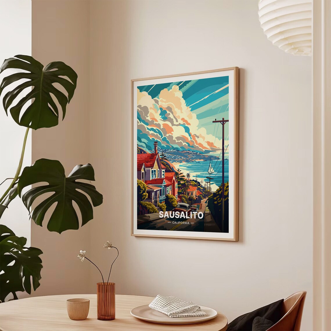 California Sausalito Travel Poster, Scenic Place Decor - Image 2