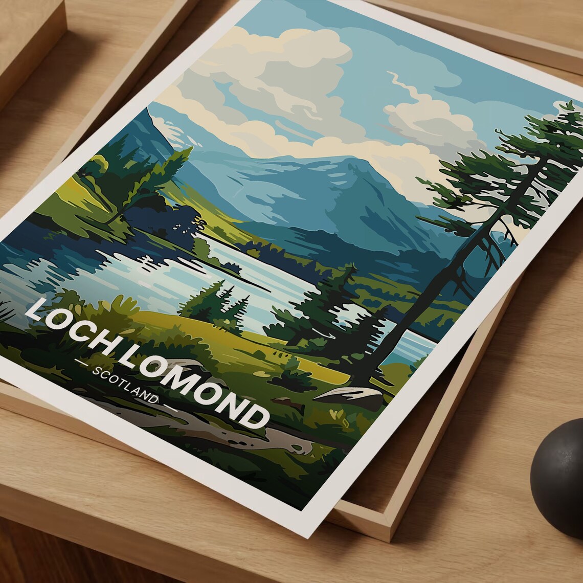 Loch Lomond Scotland Landscape Travel Poster - Image 3