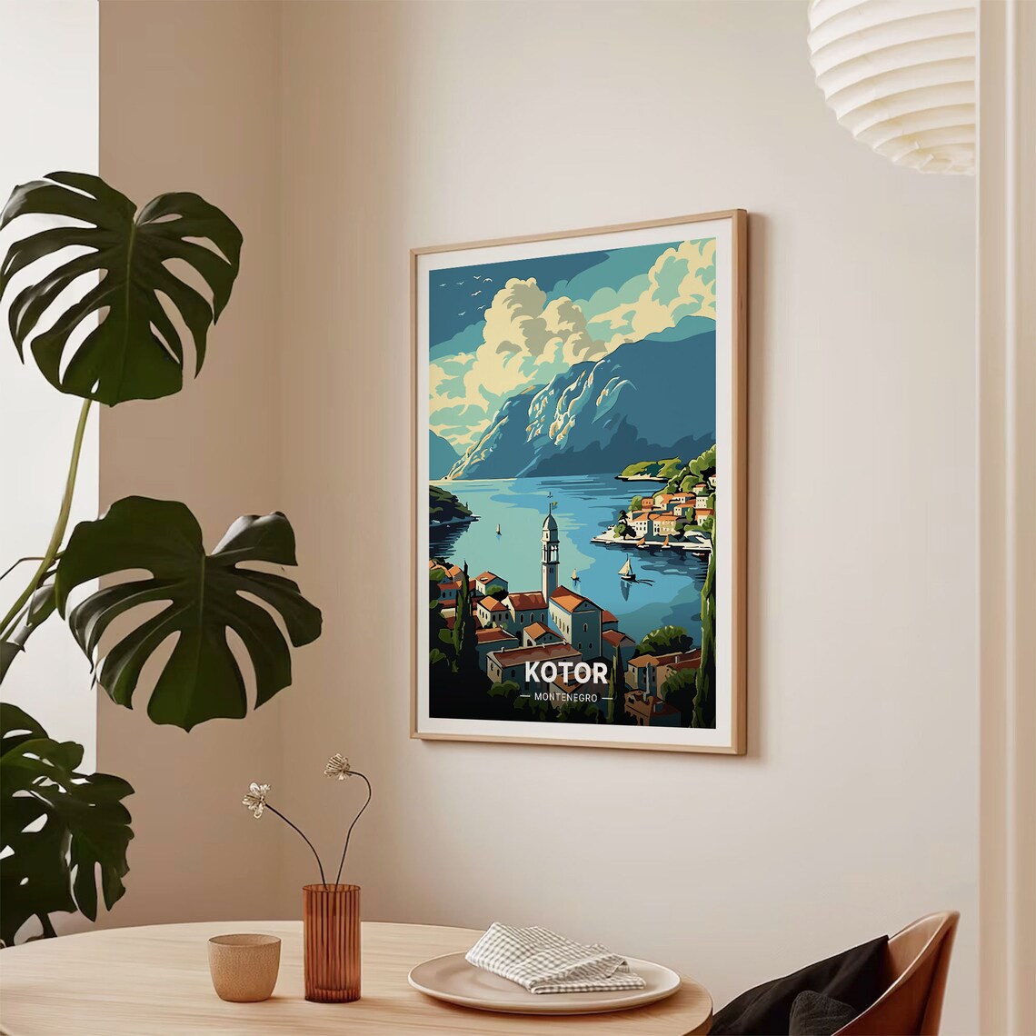 Kotor Montenegro Travel Poster, Scenic Travel Poster - Image 2
