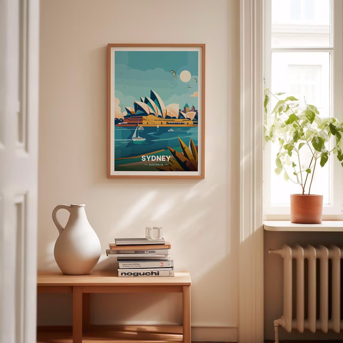 Sydney Australia Travel Poster Opera House Harbor Sailboats Art - Image 4