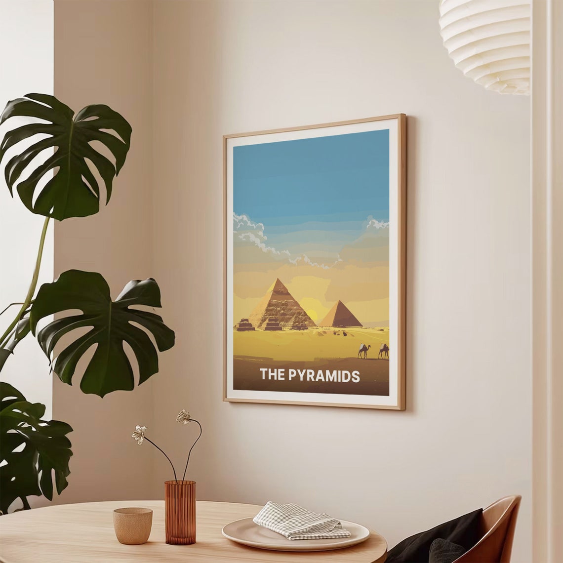 Egypt Pyramids Desert Sunset Golden Dunes Ancient Wonder Poster - Image 2