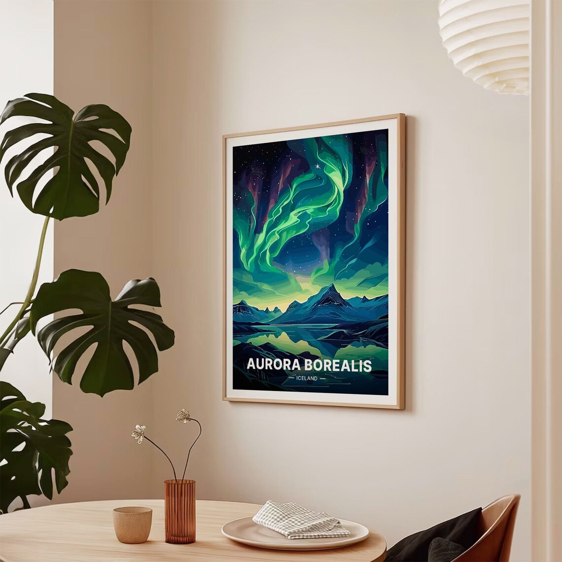 Aurora Borealis Home Office Wall Art Print - Image 2