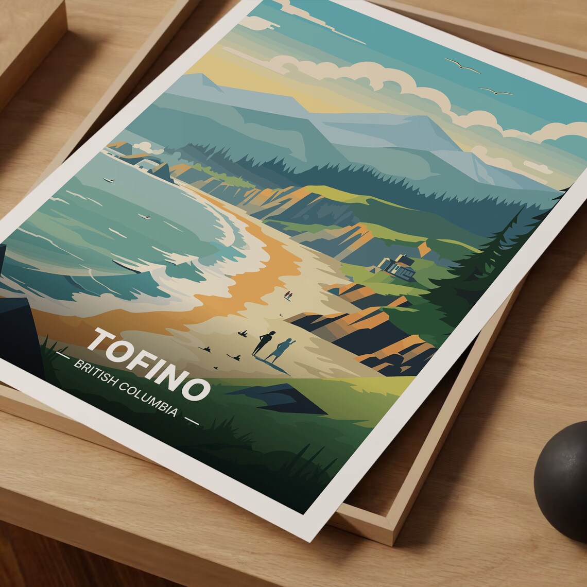 Tofino British Columbia Minimalist Travel Poster - Image 3