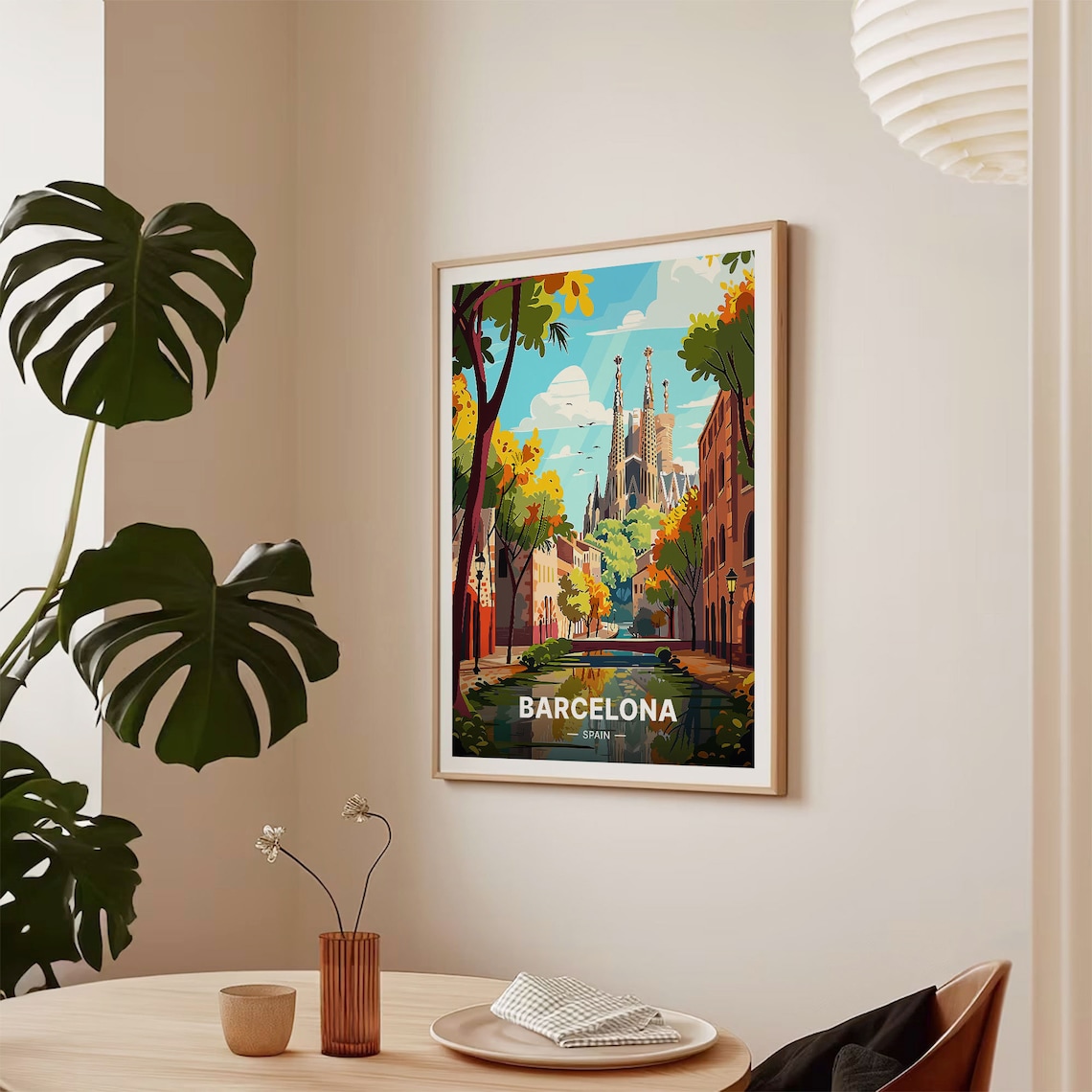 Barcelona Sagrada Familia Travel Poster, Spain - Image 2