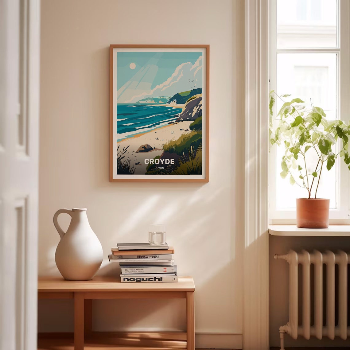 Croyde Devon Sandy Beach Cliffs Sunlit Coast Holiday Travel Poster - Image 4