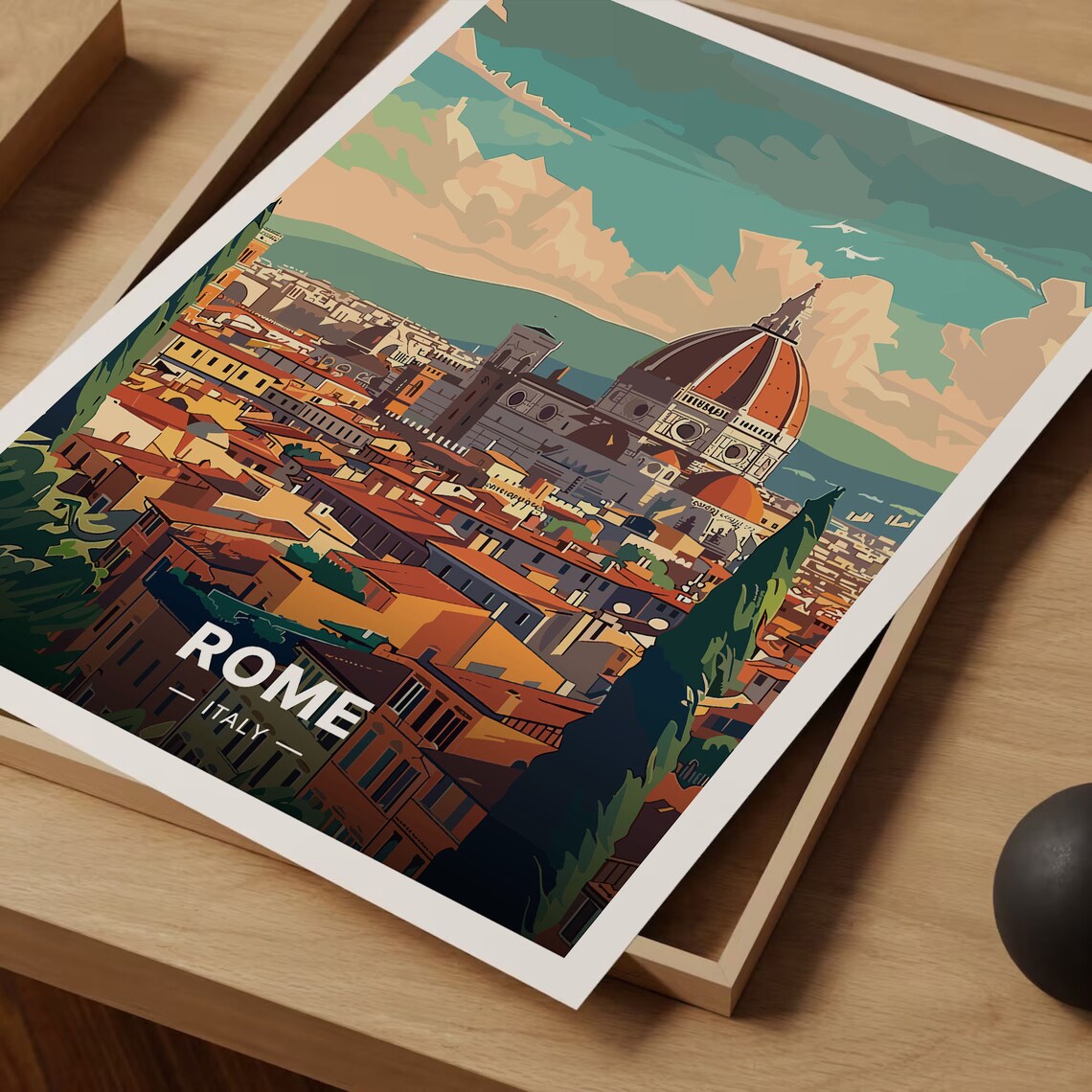 Rome Travel Poster, Italy Travel Poster Wall Art - Image 3