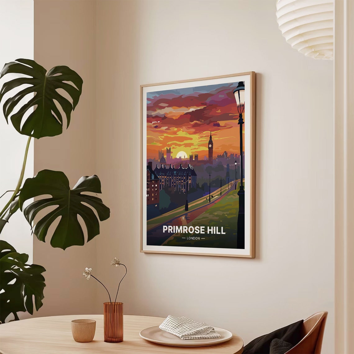 Primrose Hill London Sunrise Skyline with Big Ben Travel Poster - Image 2