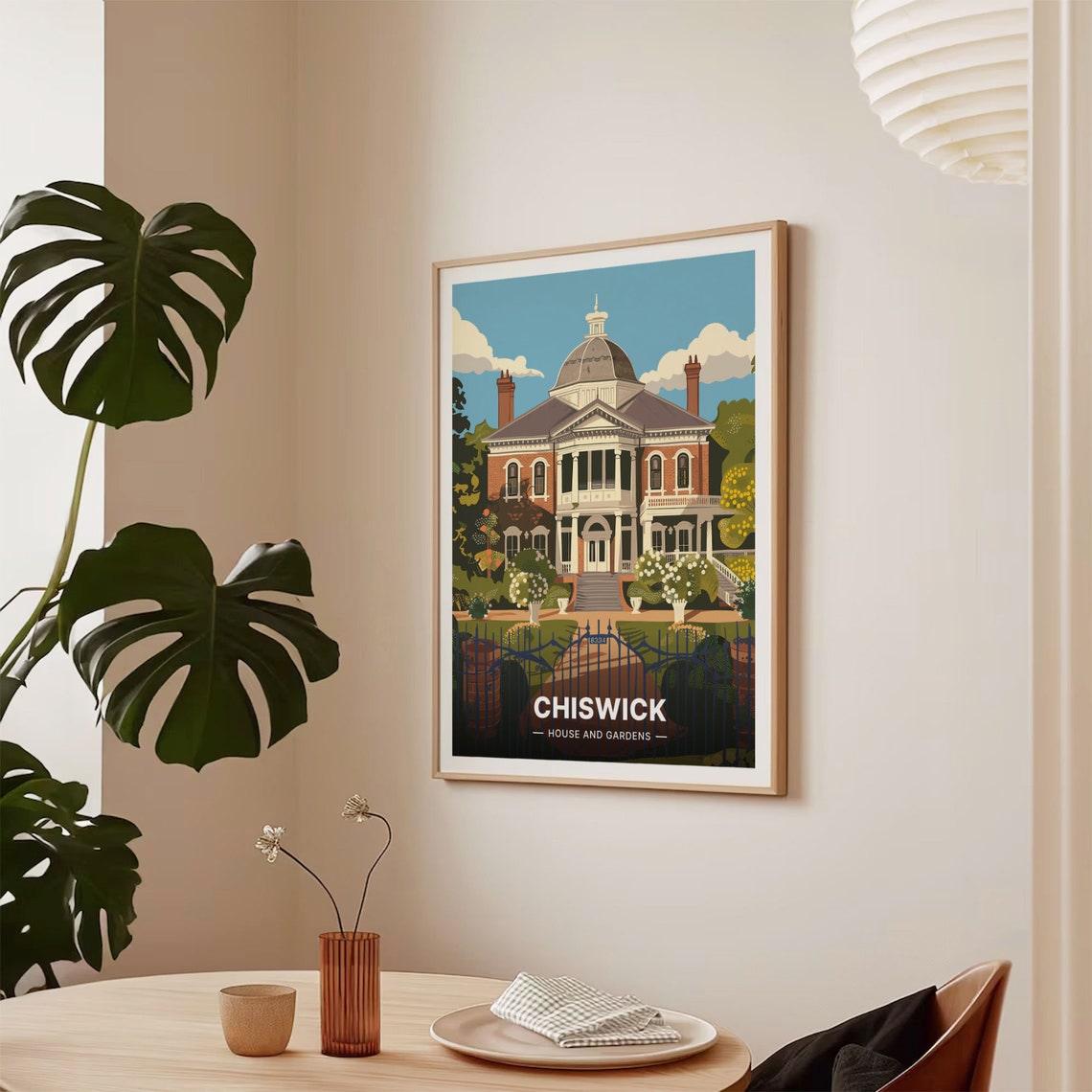 Chiswick House and Gardens London Historic Villa Retro Art Poster - Image 2