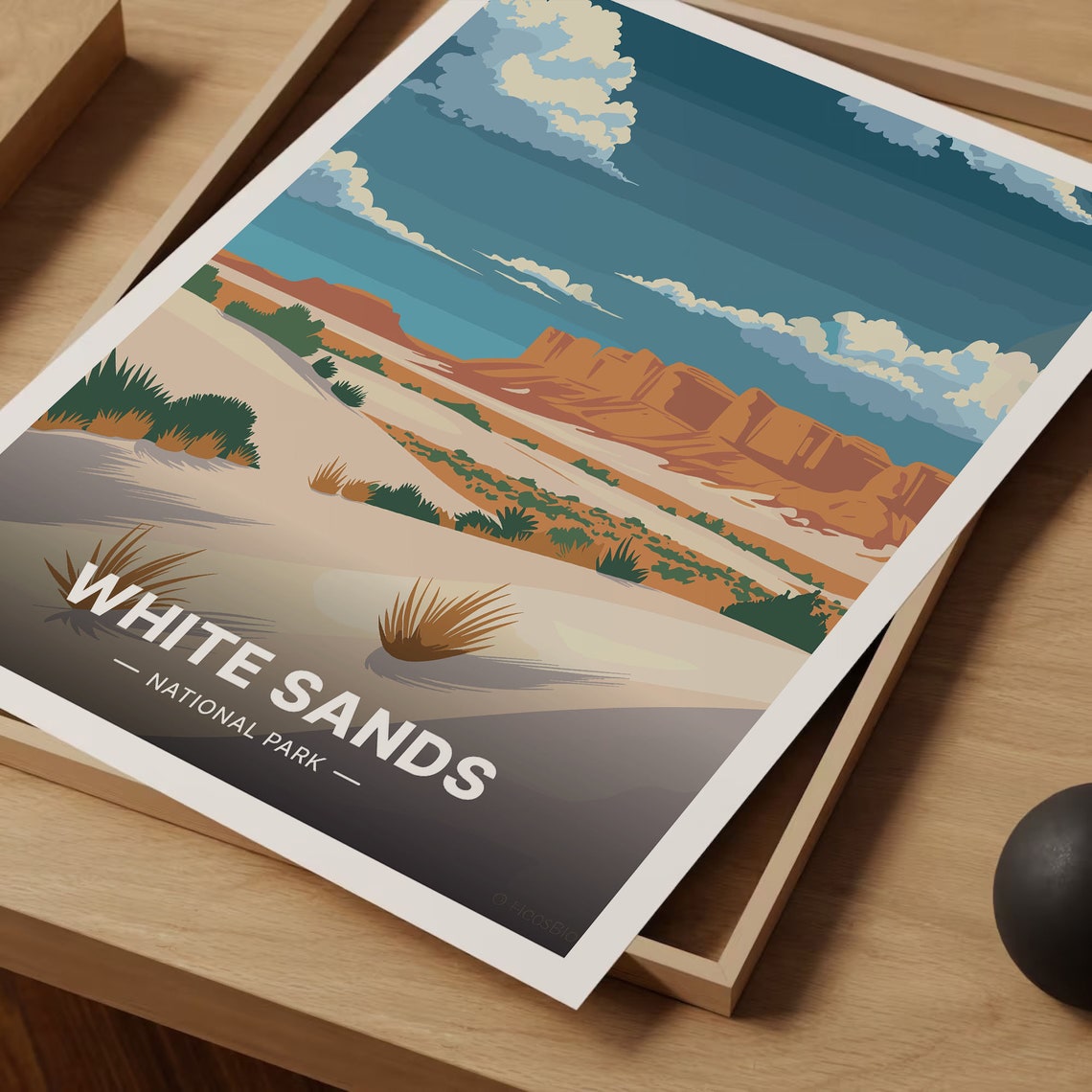 White Sands National Park Desert Dunes Red Rock Mesas Poster - Image 3