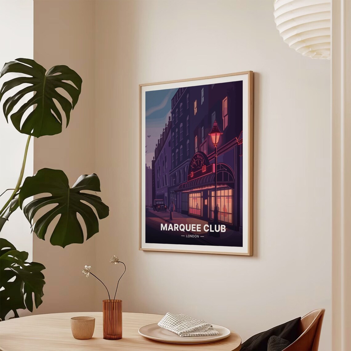 Marquee Club London Travel Poster Neon Night Street Retro Music Art - Image 2