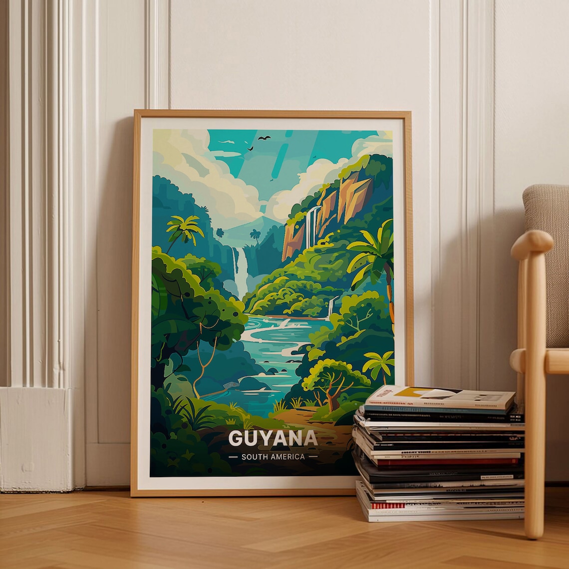 Guyana Travel Poster, South America Wall Art